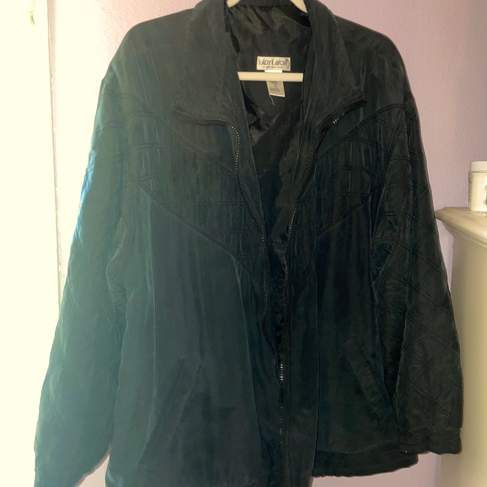 LAVON by cheerful corp 80’s nylon black windbreaker